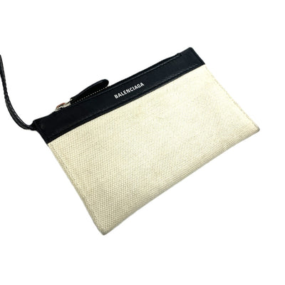 BALENCIAGA(バレンシアガ) ネイビー カバス XS オーガニックコットンキャンバス×カーフスキン ベージュ 390346 取外可能ミニポーチ付 レディース バッグ 【102061544001】