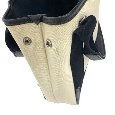 BALENCIAGA(バレンシアガ) ネイビー カバス XS オーガニックコットンキャンバス×カーフスキン ベージュ 390346 取外可能ミニポーチ付 レディース バッグ 【102061544001】