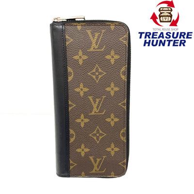 LOUIS VUITTON(ルイ・ヴィトン) モノグラムマカサー ジッピーウォレット・ヴェルティカル M60109 モノグラムレザー ブラック/ブラウン メンズ 長財布 【102061550005】