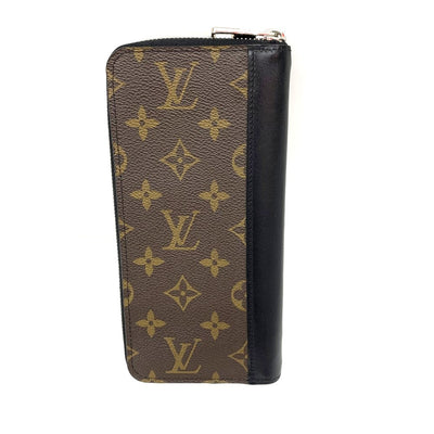 LOUIS VUITTON(ルイ・ヴィトン) モノグラムマカサー ジッピーウォレット・ヴェルティカル M60109 モノグラムレザー ブラック/ブラウン メンズ 長財布 【102061550005】