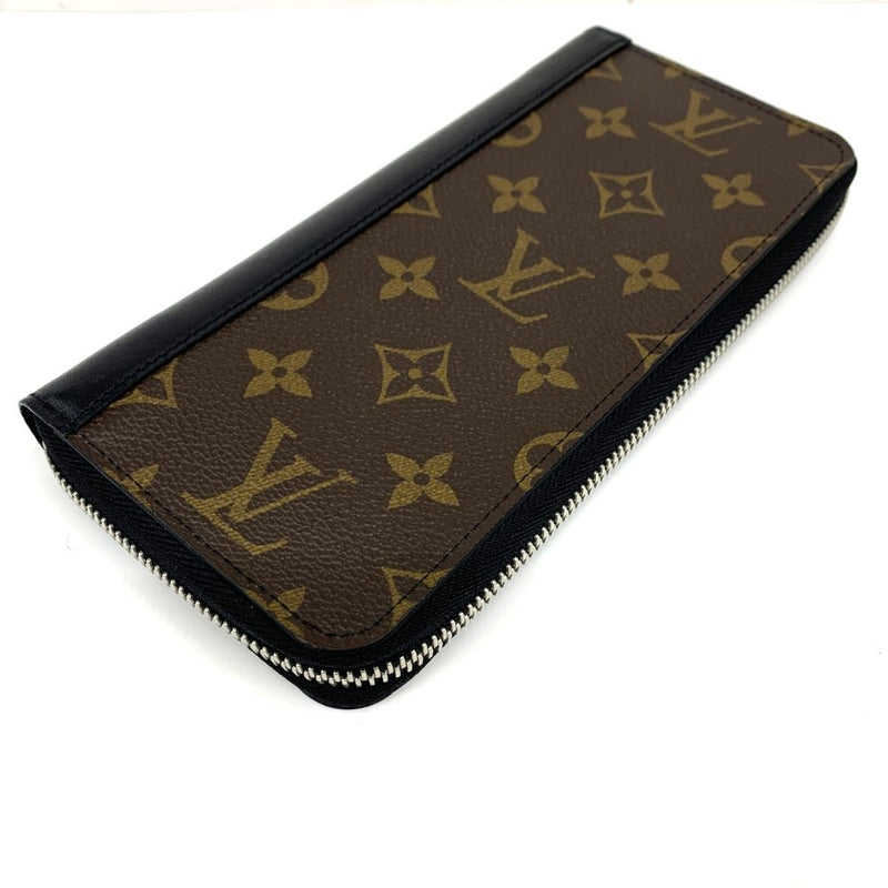 LOUIS VUITTON(ルイ・ヴィトン) モノグラムマカサー ジッピーウォレット・ヴェルティカル M60109 モノグラムレザー ブラック/ブラウン メンズ 長財布 【102061550005】