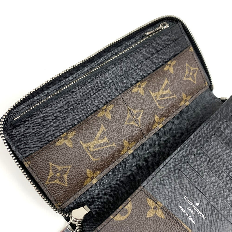 LOUIS VUITTON(ルイ・ヴィトン) モノグラムマカサー ジッピーウォレット・ヴェルティカル M60109 モノグラムレザー ブラック/ブラウン メンズ 長財布 【102061550005】