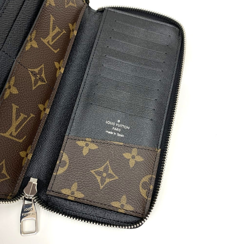 LOUIS VUITTON(ルイ・ヴィトン) モノグラムマカサー ジッピーウォレット・ヴェルティカル M60109 モノグラムレザー ブラック/ブラウン メンズ 長財布 【102061550005】