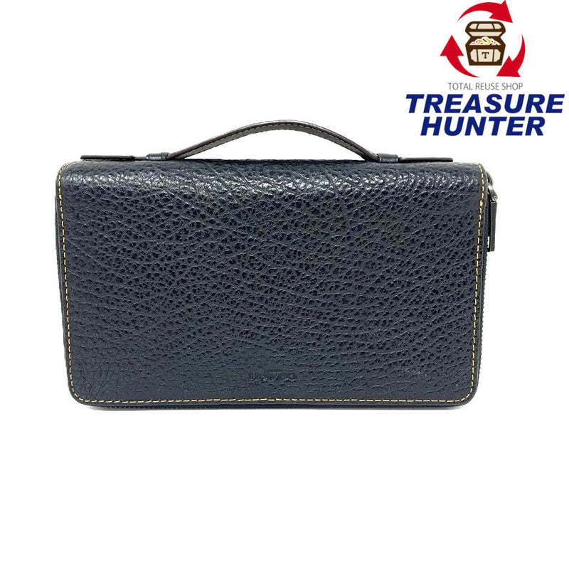 COACH（コーチ） Wジップ トラベルオーガナイザー F87104 バッファローエンボスドレザー ブラック ファスナー開閉 【102061565001】