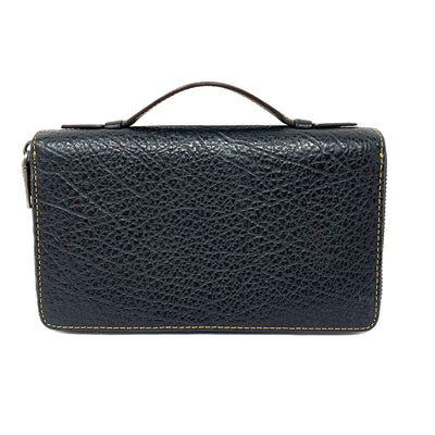 COACH（コーチ） Wジップ トラベルオーガナイザー F87104 バッファローエンボスドレザー ブラック ファスナー開閉 【102061565001】
