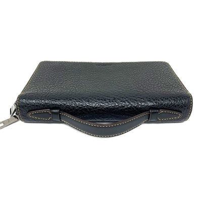 COACH（コーチ） Wジップ トラベルオーガナイザー F87104 バッファローエンボスドレザー ブラック ファスナー開閉 【102061565001】
