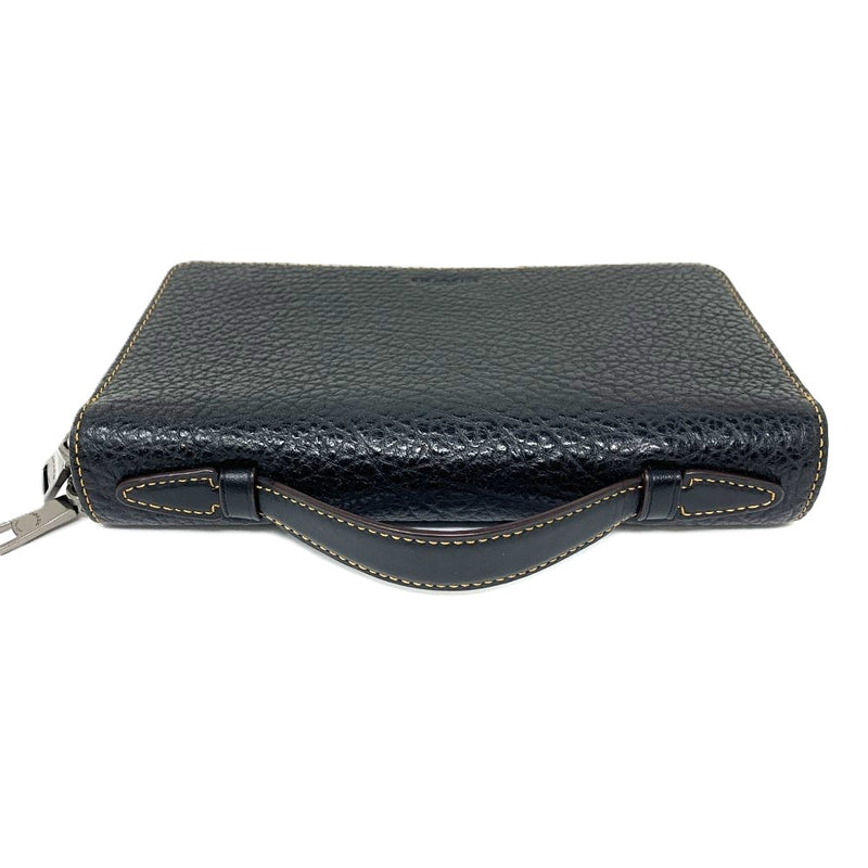 COACH（コーチ） Wジップ トラベルオーガナイザー F87104 バッファローエンボスドレザー ブラック ファスナー開閉 【102061565001】