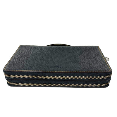 COACH（コーチ） Wジップ トラベルオーガナイザー F87104 バッファローエンボスドレザー ブラック ファスナー開閉 【102061565001】