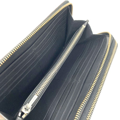 COACH（コーチ） Wジップ トラベルオーガナイザー F87104 バッファローエンボスドレザー ブラック ファスナー開閉 【102061565001】