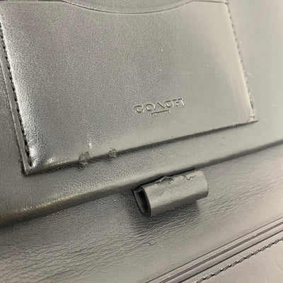 COACH（コーチ） Wジップ トラベルオーガナイザー F87104 バッファローエンボスドレザー ブラック ファスナー開閉 【102061565001】