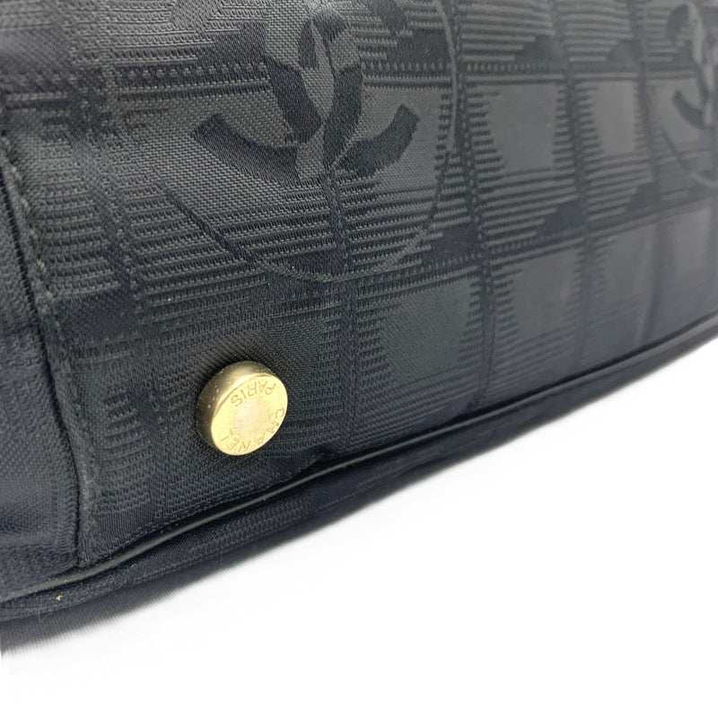 CHANEL(シャネル) ニュートラベルライン トートGM A15825 ジャガードナイロン ブラック レディース トートバッグ 【102061575001】