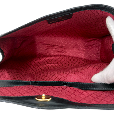 GUCCI GGキャンバス シェリーライン ショルダーバッグ 67・04・3657 ブラック グッチ 【102061594007】