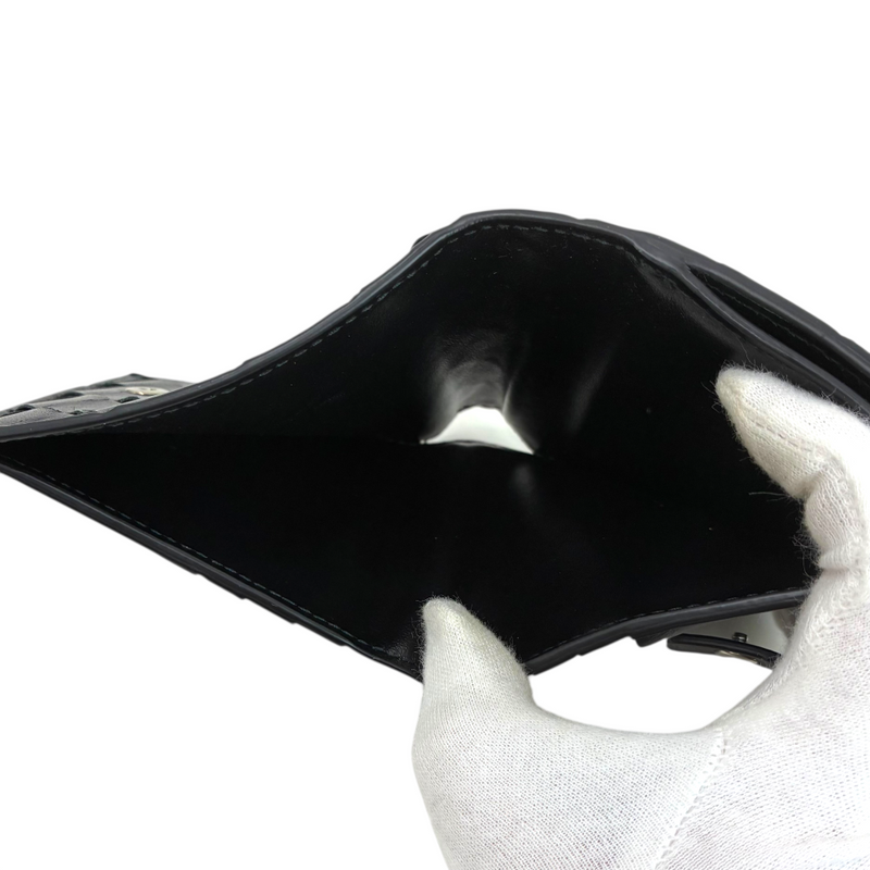 BOTTEGA VENETA イントレチャート 二つ折り財布 600270 ブラック ボッテガヴェネタ 【102061604006】