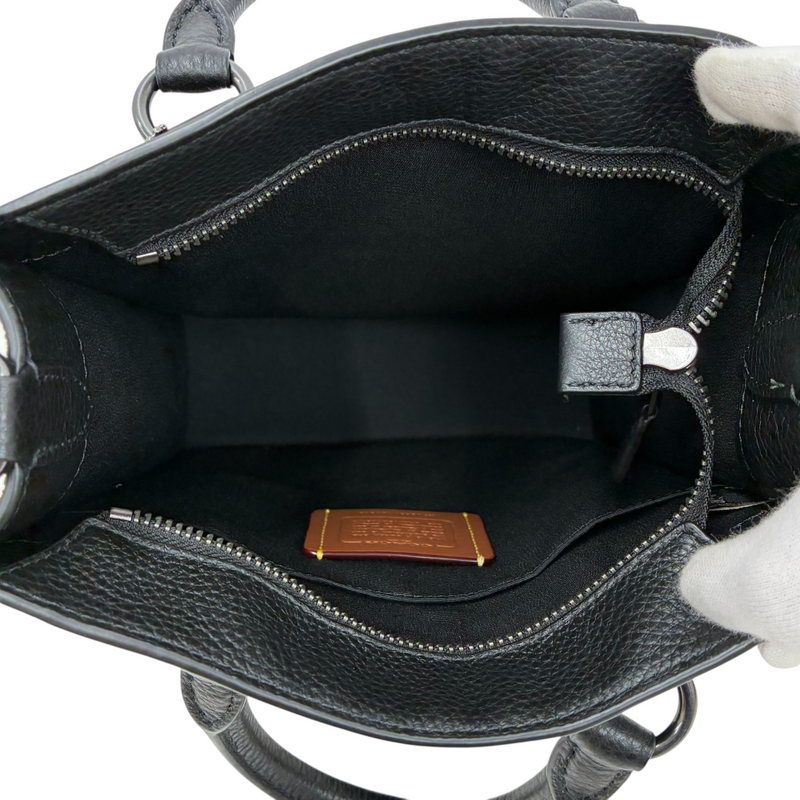 COACH ペブルドレザー ディラン トートバッグ CT910 ブラック ショルダーバッグ コーチ 【102061623007】