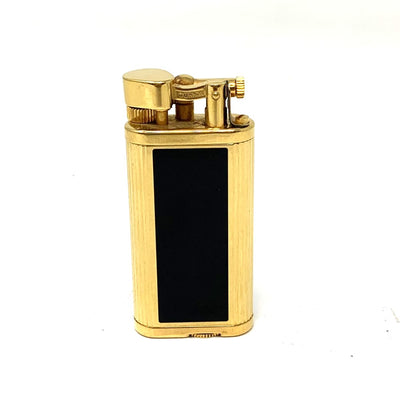 dunhill(ダンヒル)　ユニーク　バーレイ　ガスライター　フリント・ローラー式　349656　ゴールド×ブラック 【102061630001】