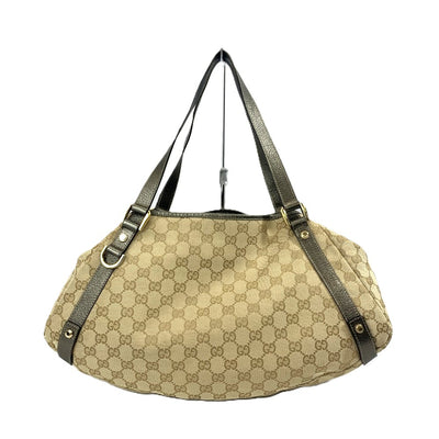 GUCCI(グッチ) GGキャンバス アビー GGキャンバス×レザー ベージュ系/ブラウン系 スナップボタン開閉 レディース 【102061644001】