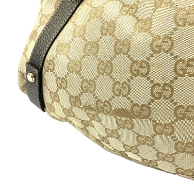 GUCCI(グッチ) GGキャンバス アビー GGキャンバス×レザー ベージュ系/ブラウン系 スナップボタン開閉 レディース 【102061644001】