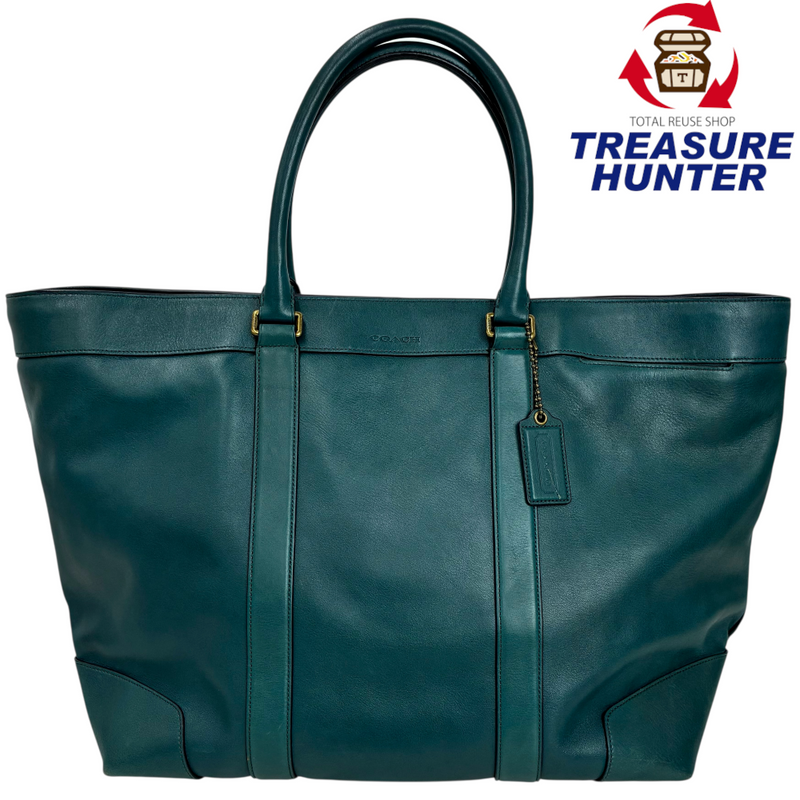 COACH レザー トートバッグ 70487 グリーン コーチ 【102061676006】