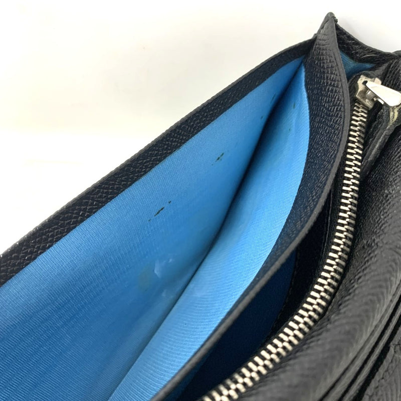 BVLGARI(ブルガリ)　ブルガリ・ブルガリ　2つ折り長財布　30398 グレインカーフレザー　ブラック　メンズ 【102061677005】