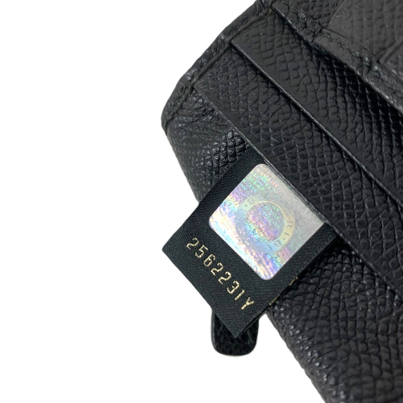 BVLGARI(ブルガリ)　ブルガリ・ブルガリ　2つ折り長財布　30398 グレインカーフレザー　ブラック　メンズ 【102061677005】