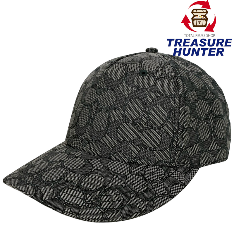 COACH ジャガードシグネチャー ベースボールハット CW766 サイズM/L(頭周り50~60cm) チャコール コーチ 【102061697007】