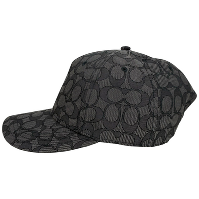 COACH ジャガードシグネチャー ベースボールハット CW766 サイズM/L(頭周り50~60cm) チャコール コーチ 【102061697007】