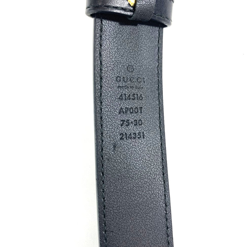 GUCCI(グッチ) GGマーモント スリムベルト 414516 レザー ブラック×ゴールド金具 サイズ表記75-30 ウエスト約72-82cm メンズ ベルト 【102061740005】