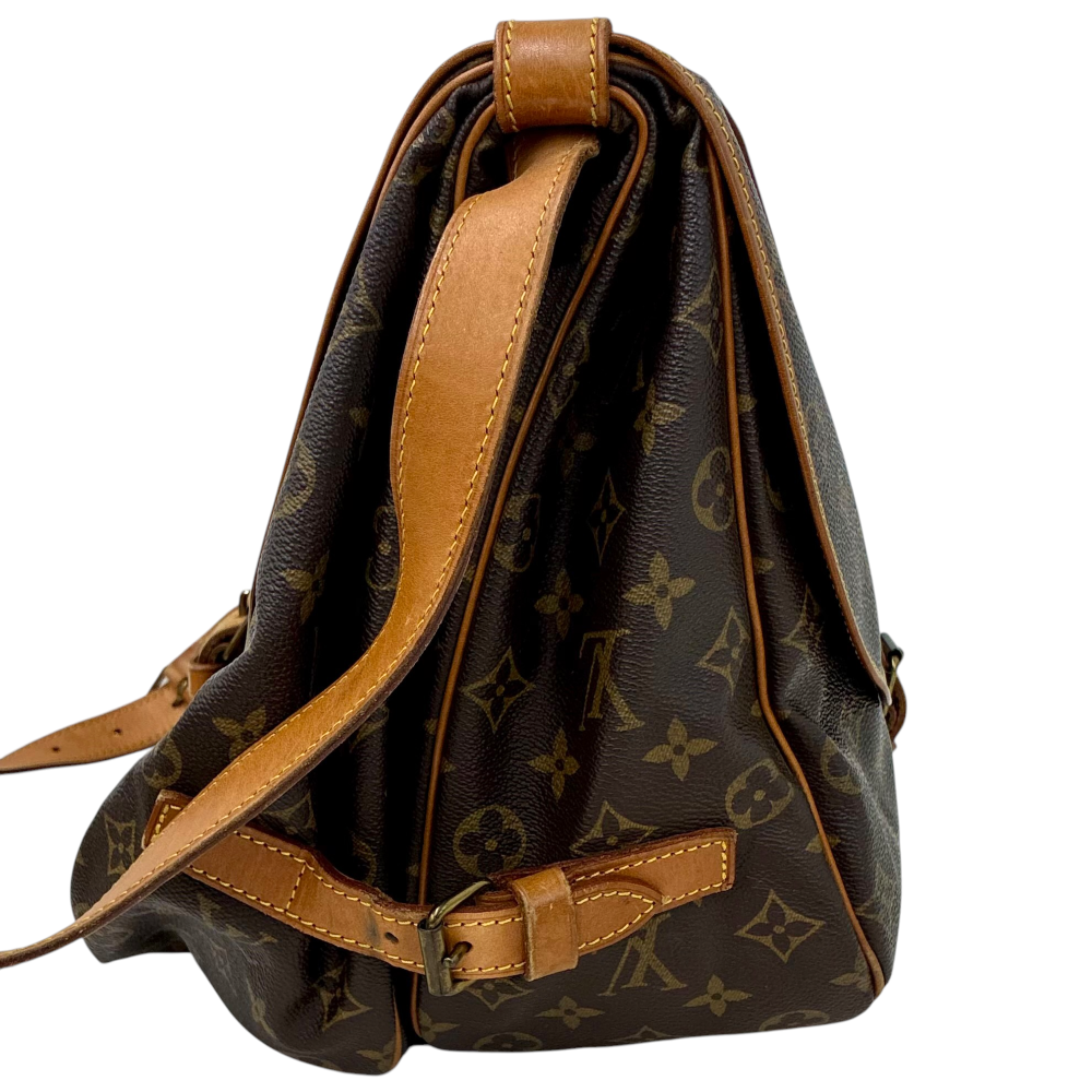 LOUIS VUITTON モノグラム ソミュール35 M42254 ブラウン ショルダー LOUIS VUITTON モノグラム ソミュール35 M42254 ブラウン ショルダー
