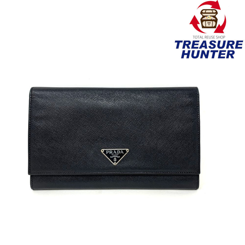 PRADA(プラダ)　サフィアーノレザー　二つ折り財布　M608A NERO(ブラック)　 【102061775003】