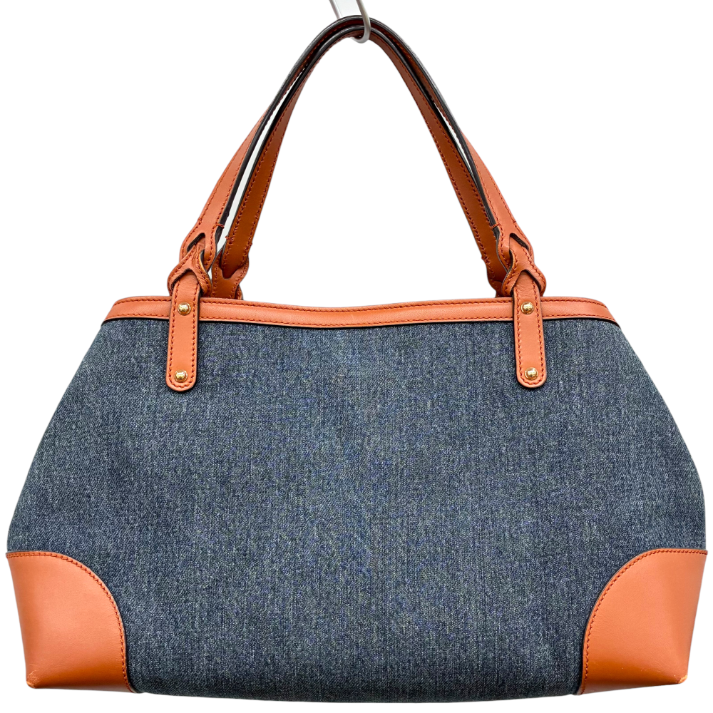GUCCI デニム×レザー グッチクラフト デニムトートバッグ 38715525040