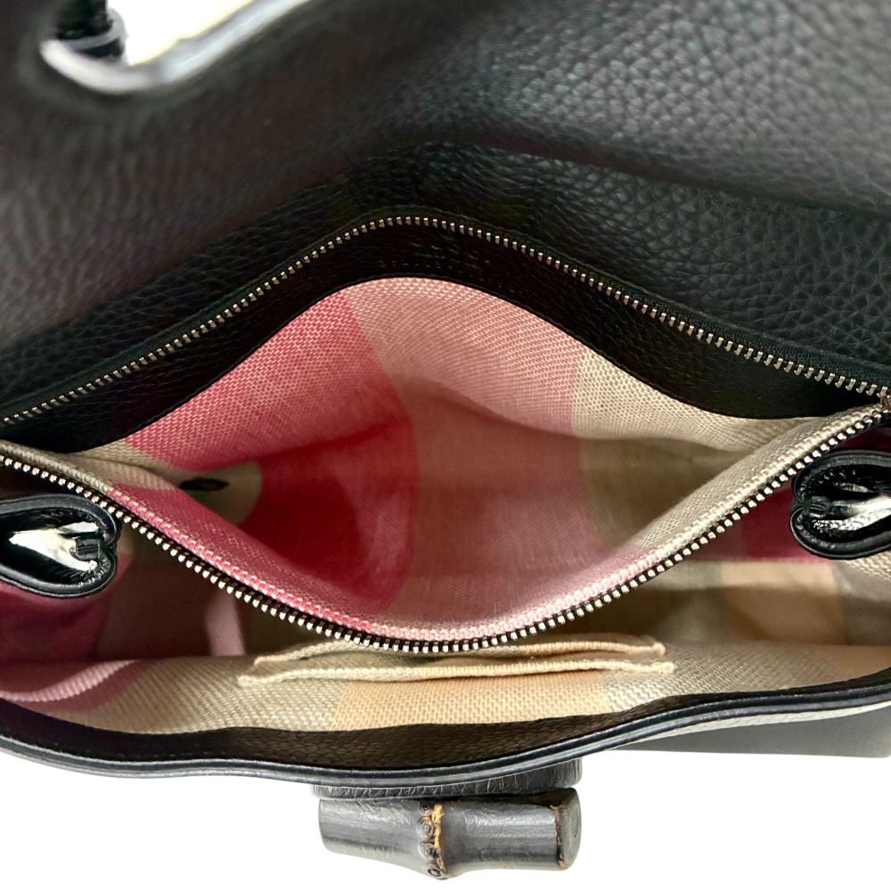 GUCCI バンブーデイリー ミディアム 2wayバッグ 392013 ブラック