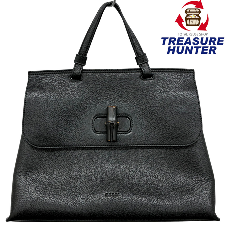 GUCCI バンブーデイリー ミディアム 2wayバッグ 392013 ブラック