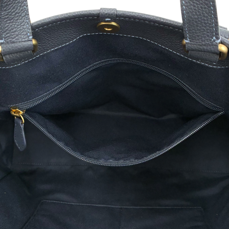 COACH シグネチャーシャンブレー ダブルハンドトートバッグ C8182 ブルー コーチ 【102061848007】