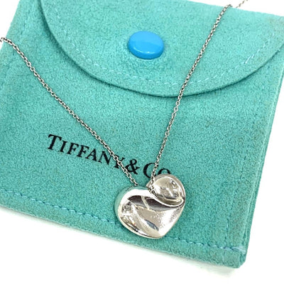 TIFFANY&Co. (ティファニー)　フォールドハート　ネックレス　シルバー925 レディース  【102061890003】