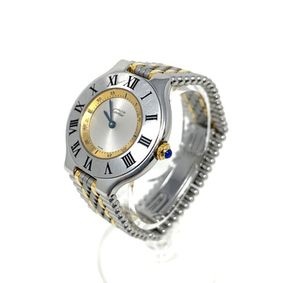 Cartier(カルティエ)　マスト21 ヴァンテン　腕時計　1330　SS×GP コンビ シルバー文字盤　クォーツ レディース ウォッチ 【102061895005】