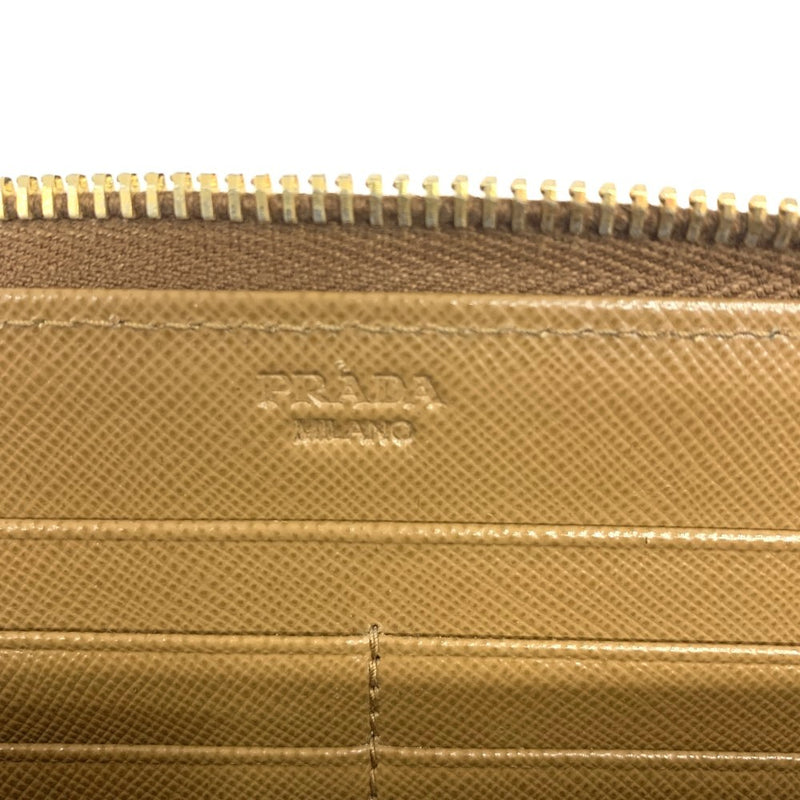 PRADA(プラダ) サフィアーノ　ラウンドファスナー長財布　1ML506 レザー　ブラウン　ファスナー開閉式　レディース ウォレット 【102061897005】