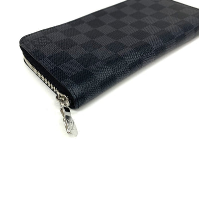 LOUIS VUITTON(ルイ・ヴィトン)　ダミエ　ジッピーウォレット　ヴェルティカル　N63095 ダミエレザー グラフィット　ブラック系　メンズ 長財布 【102061974005】