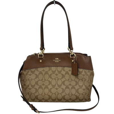 COACH シグネチャー 2way ショルダーバッグ F25396 ベージュ×ライトブラウン コーチ 【102062035006】