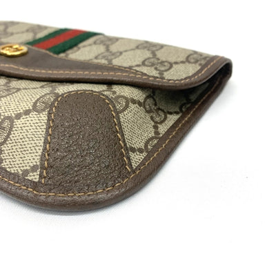 GUCCI(グッチ)　GGプラス　シェリーラインポーチ　PVC　ベージュ×ブラウン　014・115・5205　 【102062057003】