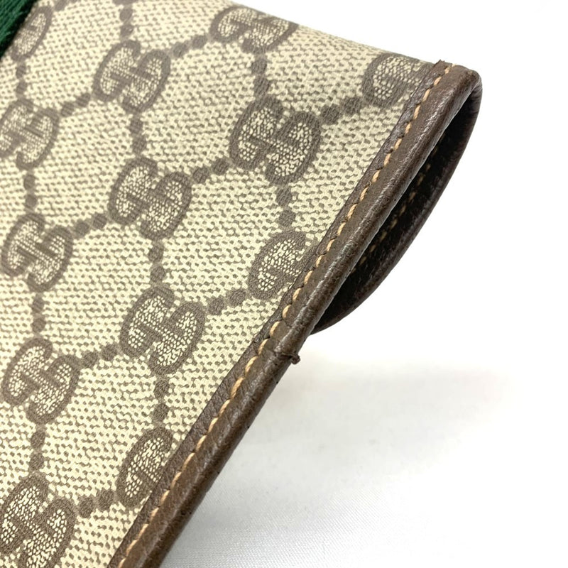 GUCCI(グッチ)　GGプラス　シェリーラインポーチ　PVC　ベージュ×ブラウン　014・115・5205　 【102062057003】