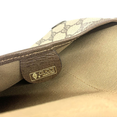 GUCCI(グッチ)　GGプラス　シェリーラインポーチ　PVC　ベージュ×ブラウン　014・115・5205　 【102062057003】