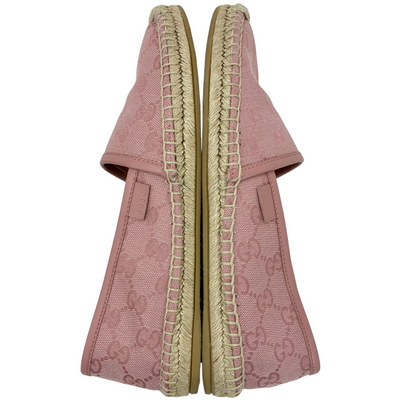 GUCCI GGキャンバス エスパドリーユ スリッポン 466902 サイズ37(約22cm相当) ピンク グッチ 【102062085007】