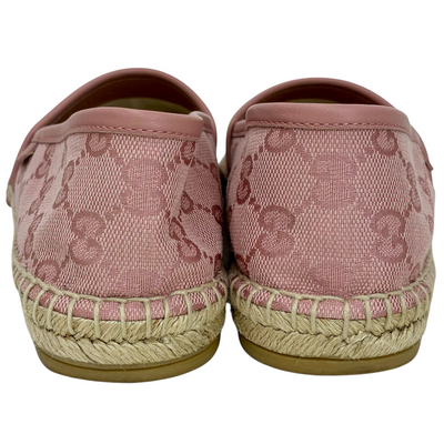 GUCCI GGキャンバス エスパドリーユ スリッポン 466902 サイズ37(約22cm相当) ピンク グッチ 【102062085007】