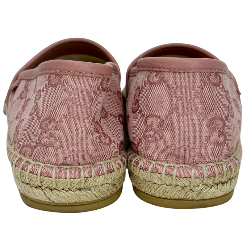 GUCCI GGキャンバス エスパドリーユ スリッポン 466902 サイズ37(約22cm相当) ピンク グッチ 【102062085007】