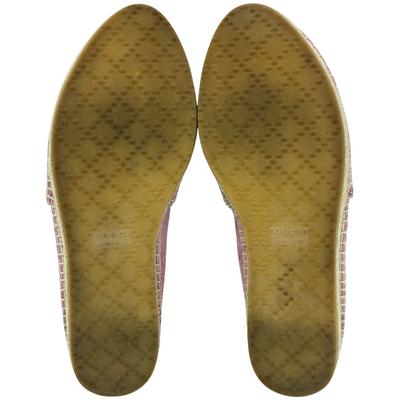 GUCCI GGキャンバス エスパドリーユ スリッポン 466902 サイズ37(約22cm相当) ピンク グッチ 【102062085007】
