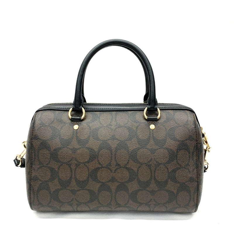 COACH(コーチ)　シグネクチャー　2wayショルダーバッグ　ハンドバッグ　F83607 PVC×レザー　ブラウン レディース 【102062113005】