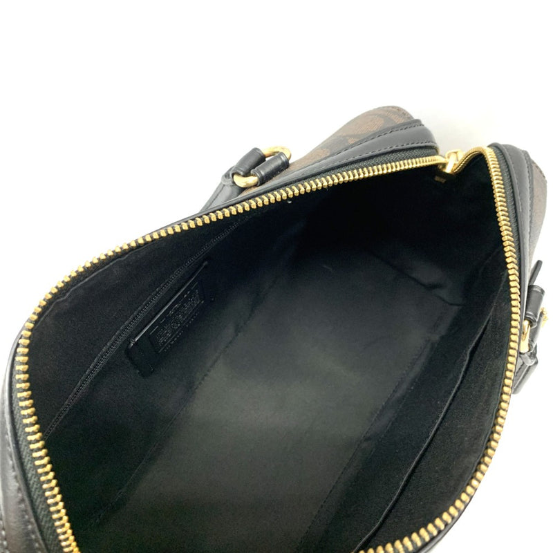 COACH(コーチ)　シグネクチャー　2wayショルダーバッグ　ハンドバッグ　F83607 PVC×レザー　ブラウン レディース 【102062113005】