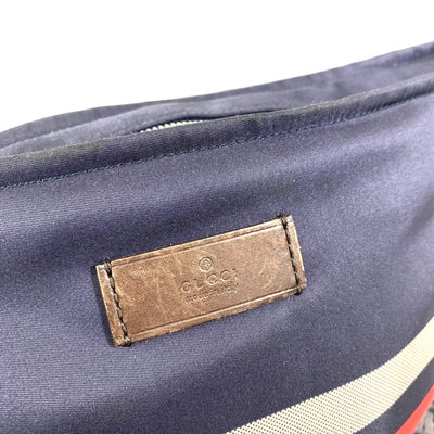 GUCCI(グッチ)　ディアマンテ　ショルダーバッグ　270410　ナイロン×レザー　ネイビー　ファスナー開閉式 【102062129005】