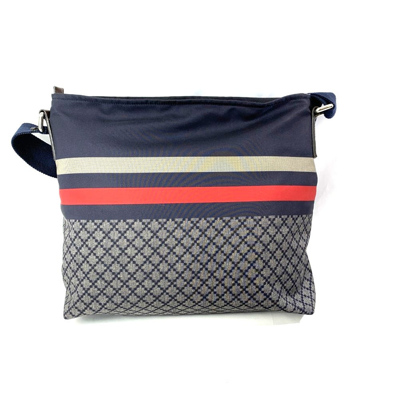 GUCCI(グッチ)　ディアマンテ　ショルダーバッグ　270410　ナイロン×レザー　ネイビー　ファスナー開閉式 【102062129005】