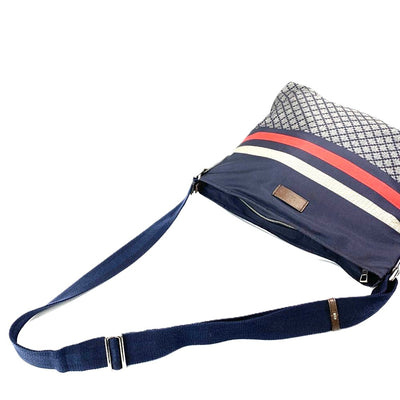 GUCCI(グッチ)　ディアマンテ　ショルダーバッグ　270410　ナイロン×レザー　ネイビー　ファスナー開閉式 【102062129005】